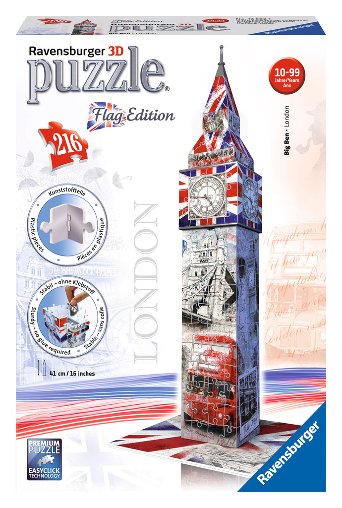 wonder Storing regionaal Big Ben - 3D Flag Edition - Prestigious Puzzles